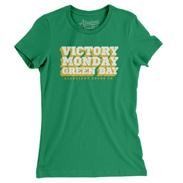 Victory Monday Green Bay Women's T-Shirt-Allegiant Goods Co. Vintage Sports Apparel