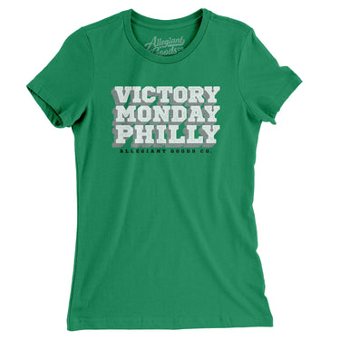 Victory Monday Philly Women's T-Shirt-Allegiant Goods Co. Vintage Sports Apparel