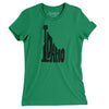 Idaho State Shape Text Women's T-Shirt-Kelly Green-Allegiant Goods Co. Vintage Sports Apparel