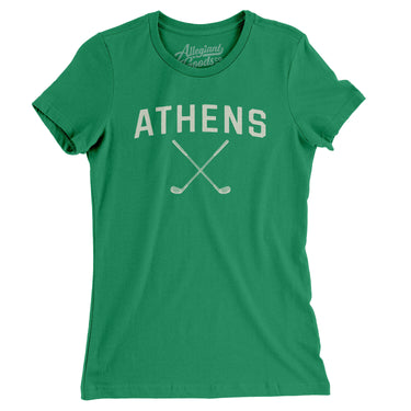 Athens Golf Women's T-Shirt-Kelly Green-Allegiant Goods Co. Vintage Sports Apparel