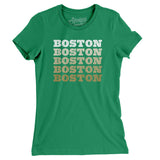 Boston Repeat Women's T-Shirt-Kelly Green-Allegiant Goods Co. Vintage Sports Apparel