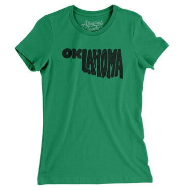 Oklahoma State Shape Text Women's T-Shirt-Allegiant Goods Co. Vintage Sports Apparel