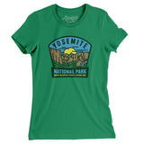 Yosemite National Park Badge Women's T-Shirt-Kelly Green-Allegiant Goods Co. Vintage Sports Apparel