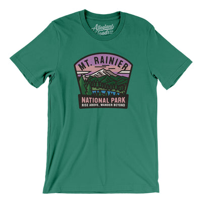 Mt. Rainier National Park Badge Men/Unisex T-Shirt-Kelly-Allegiant Goods Co. Vintage Sports Apparel