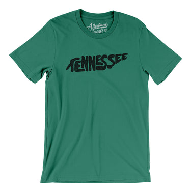Tennessee State Shape Text Men/Unisex T-Shirt-Allegiant Goods Co. Vintage Sports Apparel
