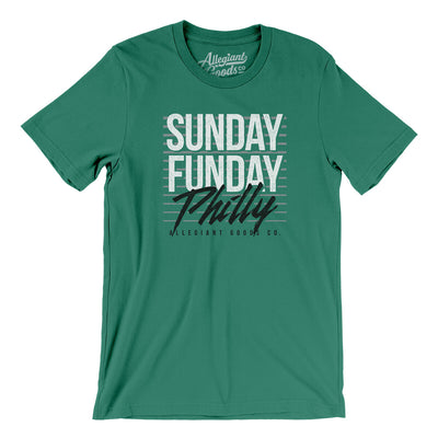 Sunday Funday Philly Men/Unisex T-Shirt-Kelly-Allegiant Goods Co. Vintage Sports Apparel
