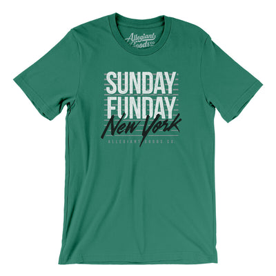 Sunday Funday New York Men/Unisex T-Shirt-Kelly-Allegiant Goods Co. Vintage Sports Apparel