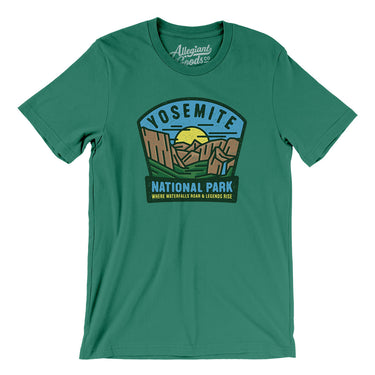 Yosemite National Park Badge Men/Unisex T-Shirt-Kelly-Allegiant Goods Co. Vintage Sports Apparel