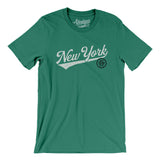 New York Vintage Script Men/Unisex T-Shirt-Kelly-Allegiant Goods Co. Vintage Sports Apparel