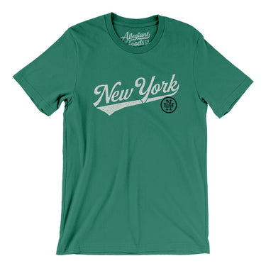 New York Vintage Script Men/Unisex T-Shirt-Kelly-Allegiant Goods Co. Vintage Sports Apparel