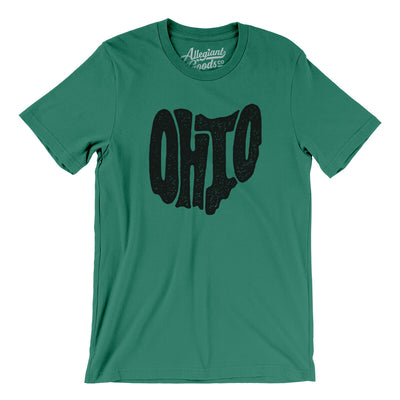 Ohio State Shape Text Men/Unisex T-Shirt-Kelly-Allegiant Goods Co. Vintage Sports Apparel