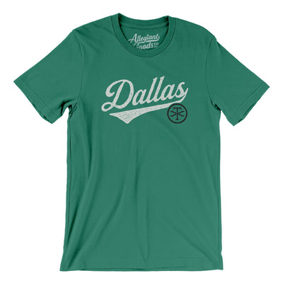 Dallas Vintage Script Men/Unisex T-Shirt-Kelly-Allegiant Goods Co. Vintage Sports Apparel