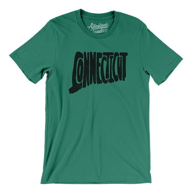 Connecticut State Shape Text Men/Unisex T-Shirt-Allegiant Goods Co. Vintage Sports Apparel