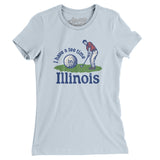 I Have A Tee Time In Illinois Women's T-Shirt-Light Blue-Allegiant Goods Co. Vintage Sports Apparel