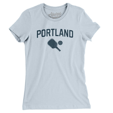 Portland Pickleball Women's T-Shirt-Light Blue-Allegiant Goods Co. Vintage Sports Apparel