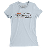 Terlingua Mountain Sunset Women's T-Shirt-Light Blue-Allegiant Goods Co. Vintage Sports Apparel