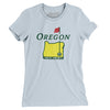 Oregon Golf Women's T-Shirt-Light Blue-Allegiant Goods Co. Vintage Sports Apparel