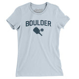 Boulder Pickleball Women's T-Shirt-Light Blue-Allegiant Goods Co. Vintage Sports Apparel