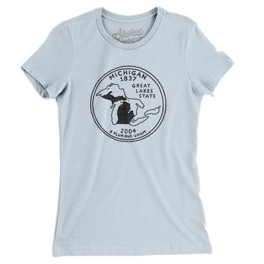 Michigan State Quarter Women's T-Shirt-Allegiant Goods Co. Vintage Sports Apparel