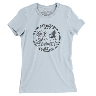 Wisconsin State Quarter Women's T-Shirt-Allegiant Goods Co. Vintage Sports Apparel