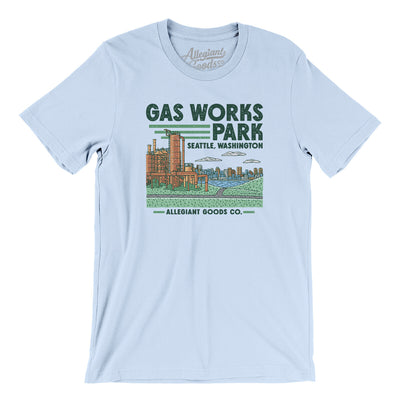 Gas Works Park Men/Unisex T-Shirt-Light Blue-Allegiant Goods Co. Vintage Sports Apparel