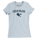 Coeur D'alene Pickleball Women's T-Shirt-Light Blue-Allegiant Goods Co. Vintage Sports Apparel