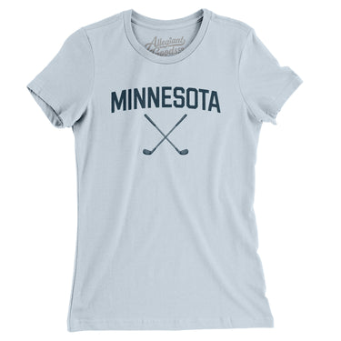 Minnesota Golf Women's T-Shirt-Light Blue-Allegiant Goods Co. Vintage Sports Apparel