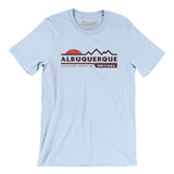 Albuquerque Mountain Sunset Men/Unisex T-Shirt-Light Blue-Allegiant Goods Co. Vintage Sports Apparel