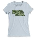 Nebraska Golf Course Women's T-Shirt-Light Blue-Allegiant Goods Co. Vintage Sports Apparel