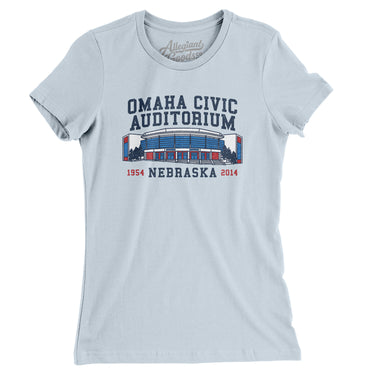 Omaha Civic Auditorium Women's T-Shirt-Allegiant Goods Co. Vintage Sports Apparel