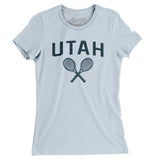 Utah Tennis Women's T-Shirt-Light Blue-Allegiant Goods Co. Vintage Sports Apparel