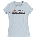 Scottsdale Mountain Sunset Women's T-Shirt-Light Blue-Allegiant Goods Co. Vintage Sports Apparel