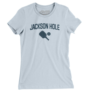 Jackson Hole Pickleball Women's T-Shirt-Light Blue-Allegiant Goods Co. Vintage Sports Apparel