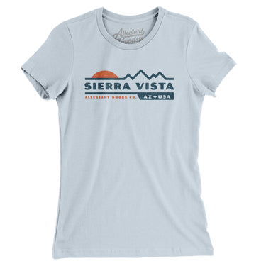 Sierra Vista Mountain Sunset Women's T-Shirt-Light Blue-Allegiant Goods Co. Vintage Sports Apparel