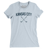 Kansas City Golf Women's T-Shirt-Light Blue-Allegiant Goods Co. Vintage Sports Apparel