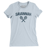 Savannah Tennis Women's T-Shirt-Light Blue-Allegiant Goods Co. Vintage Sports Apparel