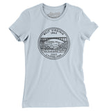 West Virginia State Quarter Women's T-Shirt-Light Blue-Allegiant Goods Co. Vintage Sports Apparel