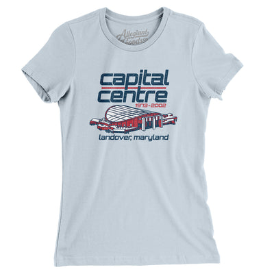 Capital Centre Women's T-Shirt-Light Blue-Allegiant Goods Co. Vintage Sports Apparel