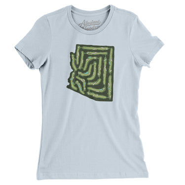 Arizona Golf Course Women's T-Shirt-Light Blue-Allegiant Goods Co. Vintage Sports Apparel