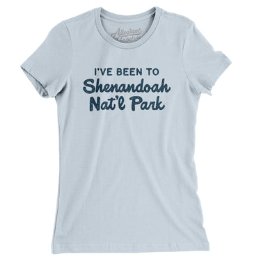 I've Been To Shenandoah National Park Women's T-Shirt-Light Blue-Allegiant Goods Co. Vintage Sports Apparel