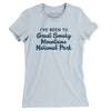 I've Been To Great Smoky Mountains National Park Women's T-Shirt-Light Blue-Allegiant Goods Co. Vintage Sports Apparel