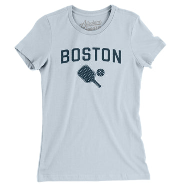 Boston Pickleball Women's T-Shirt-Light Blue-Allegiant Goods Co. Vintage Sports Apparel