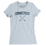 Connecticut Golf Women's T-Shirt-Light Blue-Allegiant Goods Co. Vintage Sports Apparel