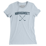 Narragansett Golf Women's T-Shirt-Light Blue-Allegiant Goods Co. Vintage Sports Apparel