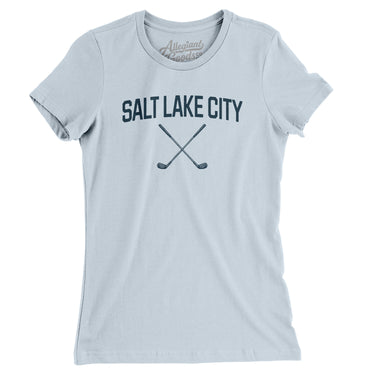 Salt Lake City Golf Women's T-Shirt-Light Blue-Allegiant Goods Co. Vintage Sports Apparel