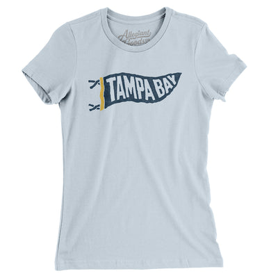 Tampa Bay Pennant Women's T-Shirt-Light Blue-Allegiant Goods Co. Vintage Sports Apparel