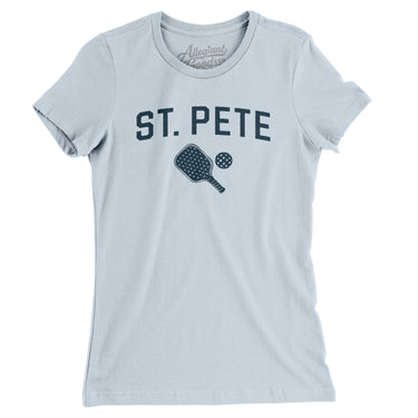 St. Pete Pickleball Women's T-Shirt-Light Blue-Allegiant Goods Co. Vintage Sports Apparel