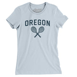 Oregon Tennis Women's T-Shirt-Light Blue-Allegiant Goods Co. Vintage Sports Apparel