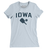 Iowa Pickleball Women's T-Shirt-Light Blue-Allegiant Goods Co. Vintage Sports Apparel