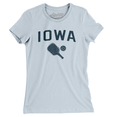 Iowa Pickleball Women's T-Shirt-Light Blue-Allegiant Goods Co. Vintage Sports Apparel